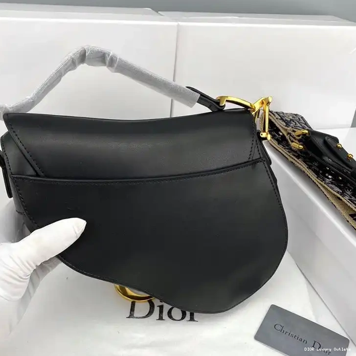 Cheap Smooth Bag Calfskin Black Saddle Dior 0422 Luxury